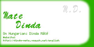 mate dinda business card