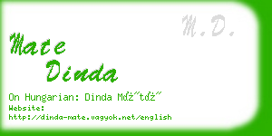 mate dinda business card